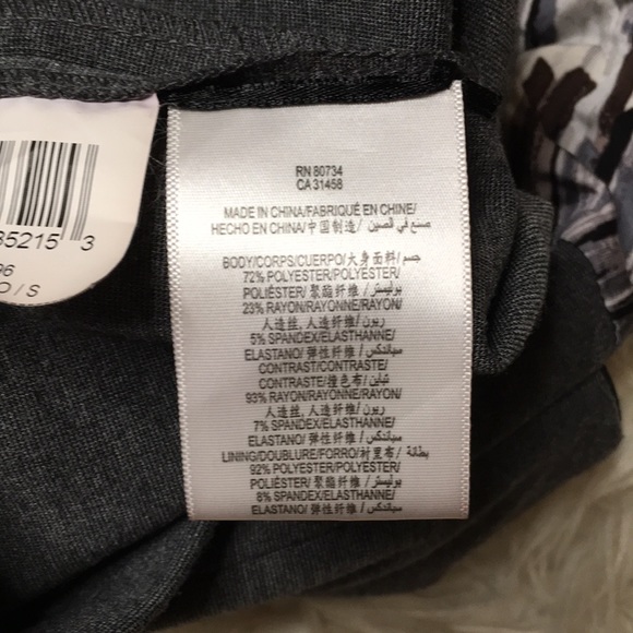 BCBG MAXAZRIA size small Cap sleeve gray midi dress with pattern detail - Picture 8 of 9